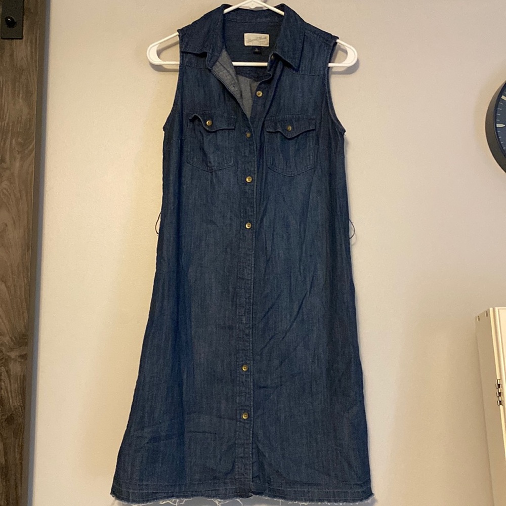 Universal Thread Button Down Denim Dress - image 1
